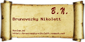 Brunovszky Nikolett névjegykártya